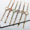 Women's Alloy And Stainless Steel Leisure Quartz Watch With Heart Dial And Jewelry Buckle
