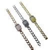 Women's Alloy And Stainless Steel Square Casual Quartz Bracelet Watch