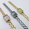 Women's Alloy And Stainless Steel Square Casual Quartz Bracelet Watch