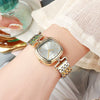 Women's Alloy And Steel Belt Square Dial Quartz Watch Light Luxury Casual Fashionable