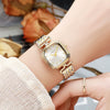 Women's Alloy And Steel Belt Square Dial Quartz Watch Light Luxury Casual Fashionable