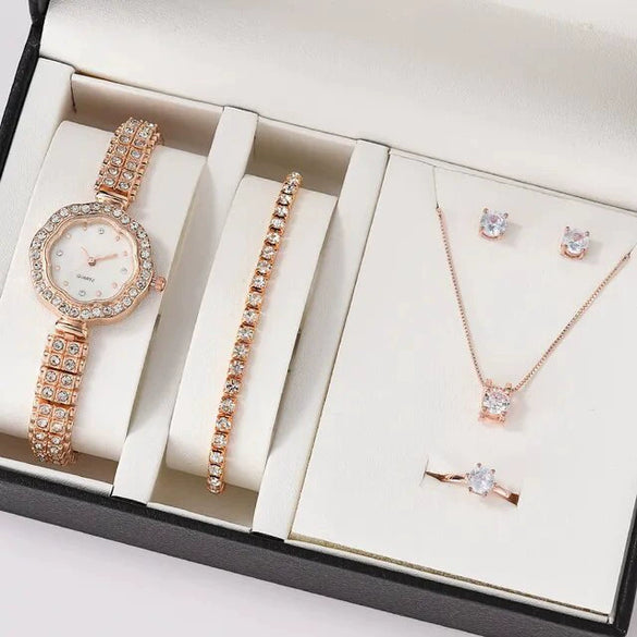 Women's Alloy And Titanium Alloy Casual Fashion Rectangle Dial Quartz Watch