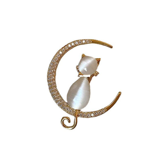 Women's Alloy Animal Pattern Electroplated Opal Rhinestone Brooch As High Grade Clothes Accessory