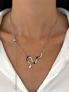 Women's Alloy Animal Snake Cuban Chain Electroplated Necklace