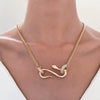 Women's Alloy Animal Snake Cuban Chain Electroplated Necklace