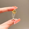 Women's Alloy Animals Fishbone Brooch With Electroplating Treatment