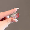 Women's Alloy Antiexposure Buckle Collar Swan Brooch With Flower Pattern And Electroplating Treatment