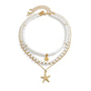 Women's Alloy Ball Chain Necklace With Star Pattern And Electroplating Featuring Irregular Shell And Starfish Beads
