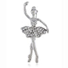 Women's Alloy Ballerina Brooch Pin With Diamond Embellished Cartoon Character Design Fashion Clothing Accessory