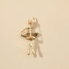 Women's Alloy Ballerina Brooch Pin With Diamond Embellished Cartoon Character Design Fashion Clothing Accessory