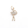 Women's Alloy Ballerina Brooch Pin With Diamond Embellished Cartoon Character Design Fashion Clothing Accessory