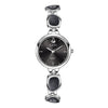 Women's Alloy Band And Case Fashion Light Luxury Disc Elegant Quartz Watch With Sun Pattern And Spiral Crown