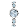 Women's Alloy Band And Case Fashion Light Luxury Disc Elegant Quartz Watch With Sun Pattern And Spiral Crown
