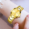 Women's Alloy Band Ordinary Glass Quartz Fashion Trend Round Dial Watch
