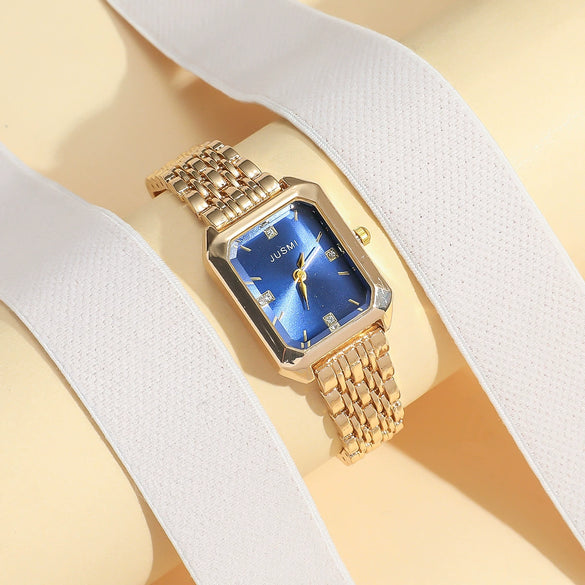 Women's Alloy Band Quartz Watch With Round Dial And Casual Style