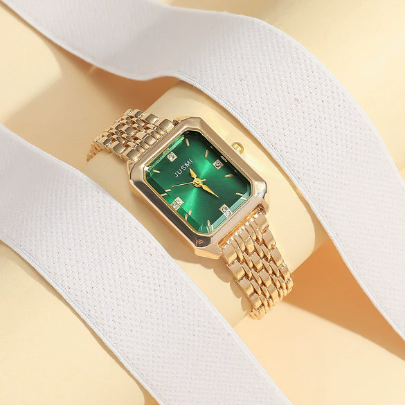Women's Alloy Band Quartz Watch With Round Dial And Casual Style