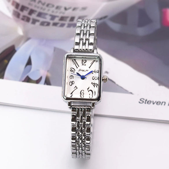 Women's Alloy Band Rectangle Dial Leisure Style Quartz Watch
