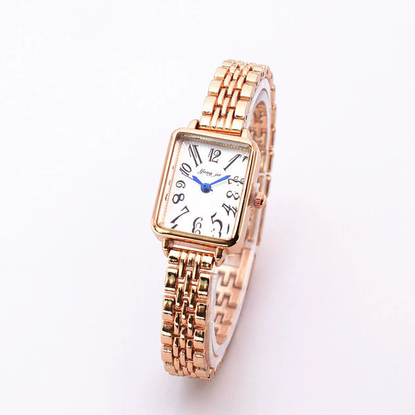 Women's Alloy Band Rectangle Dial Leisure Style Quartz Watch