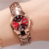 Women's Alloy Band Round Dial Fashion Waterproof Quartz Watch