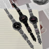 Women's Alloy Band Round Dial Leisure Style Carved Love Puppy Wrist Watch