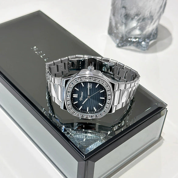 Women's Alloy Band Square Casual Fashionable Quartz Watch