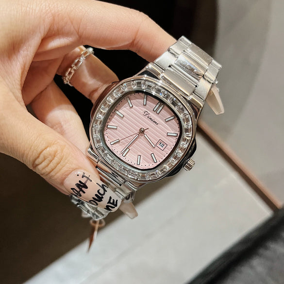 Women's Alloy Band Square Casual Fashionable Quartz Watch