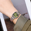 Women's Alloy Band Square Watch Temperament Simple Green