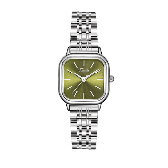 Women's Alloy Band Square Watch Temperament Simple Green