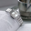Women's Alloy Band Square Watch Temperament Simple Green