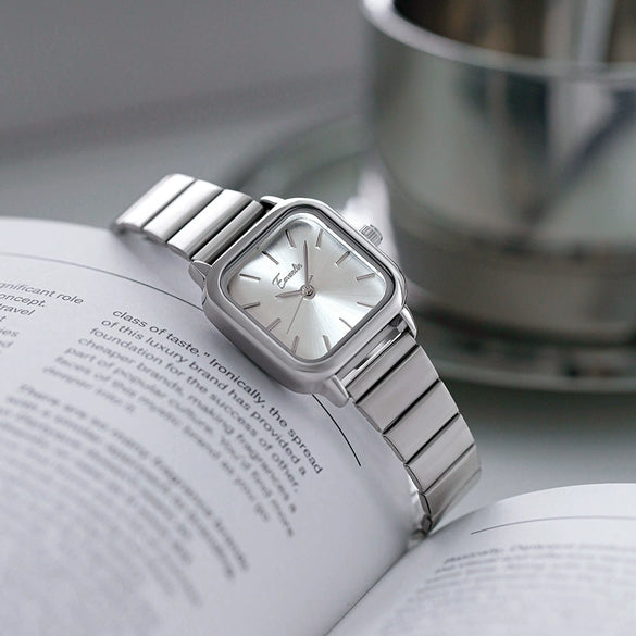 Women's Alloy Band Square Watch Temperament Simple Green