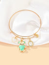Women's Alloy Bear Bracelet With The Crown Pattern And Microinlay Process In Hot Pink Color