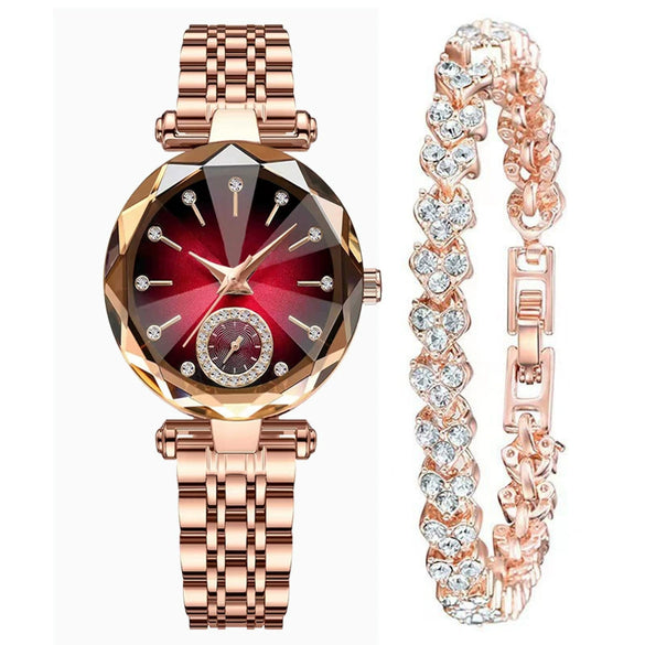Women's Alloy Belt Fashion Retro Nonmechanical Watch With Round Dial And Imitation Leather Strap