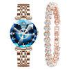 Women's Alloy Belt Fashion Retro Nonmechanical Watch With Round Dial And Imitation Leather Strap