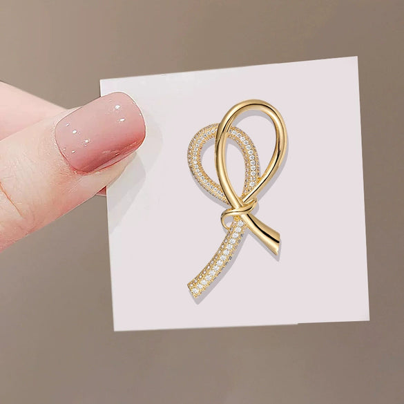 Women's Alloy Bow Brooch With Electroplating Design