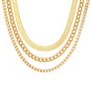 Women's Alloy Box Chain Multilayer Stacked Vintage Golden Necklace With Geometric Design And Electroplating