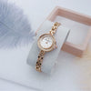 Women's Alloy Bracelet Quartz Watch Fashion Round Dial Mineral Reinforced Glass Mirror Stainless Steel Buckle