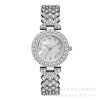 Women's Alloy Bracelet Quartz Watch With Rhinestones Round Dial Casual Style