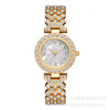 Women's Alloy Bracelet Quartz Watch With Rhinestones Round Dial Casual Style