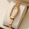 Women's Alloy Bracelet Quartz Watch With Round Dial And Horseshoe Buckle