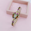 Women's Alloy Bracelet Watch Fashion Gradient Rainbow Oval Design