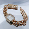 Women's Alloy Bracelet Watch Square Diamond Set Quartz Fashion Elegant Casual