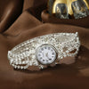 Women's Alloy Bracelet Watch With Round Dial And Stainless Steel Clasp