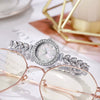 Women's Alloy Bracelet Watch With Stainless Steel Clasp And Round Dial Leisure Style