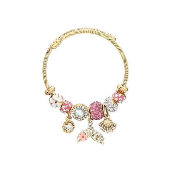 Women's Alloy Bracelets With Fishtail Pendant Geometric Style Diamond Design