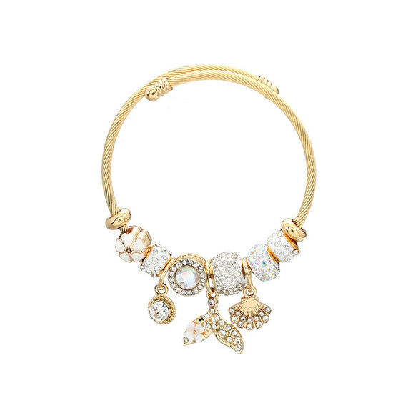 Women's Alloy Bracelets With Fishtail Pendant Geometric Style Diamond Design