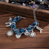 Women's Alloy Braided Bracelet With Heart And U Shaped Pattern And Electroplating Processing