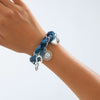 Women's Alloy Braided Bracelet With Heart And U Shaped Pattern And Electroplating Processing