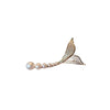 Women's Alloy Brooch With Fish Tail Shape And Flower Pattern Highend Cute Style With Electroplating