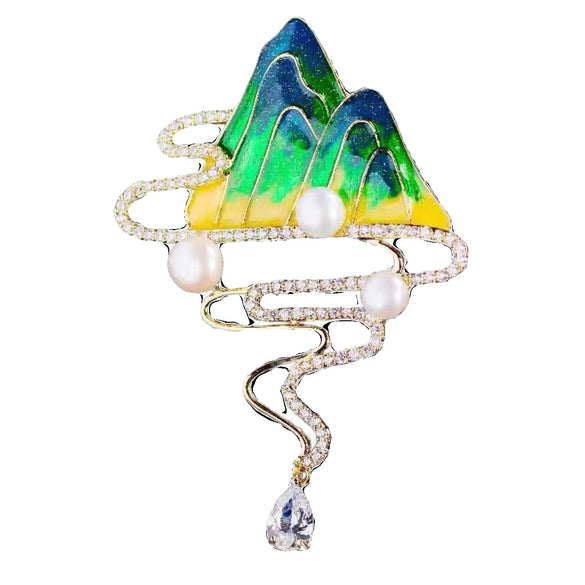 Women's Alloy Brooch With Natural Style And Electroplating Treatment