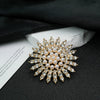 Women's Alloy Brooch With Sunflower Pearl Star And Geometric Pattern Diamondencrusted Electroplated